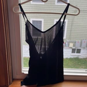 Sheer black tank top